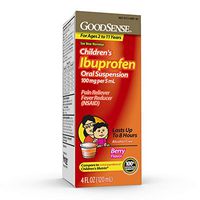 GoodSense Children's Ibuprofen Oral Suspension, 100 mg per 5 mL, Berry Flavor, Pain Reliever and Fever Reducer, Temporarily Reduces Fever and Provides Temporary Relief of Minor Aches and Pains