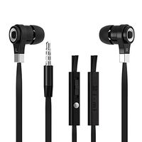 SANKER in-Ear 3.5mm Plug Earbuds Volume Control with Mic (Black)