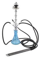 4 hose 28" Blue Hookah shisha nargila bar narguile nargile glass vase cool pipes