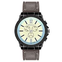 Mens Watches,Fxbar Fashion Leather Men's Quartz Watch Charming Luxury Casual Watch Clock Bracelet Watches (H)