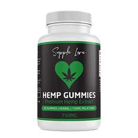 Supple Love Hemp Gummies 750MG - Premium Hemp Extract Made in USA | Delicious Hemp Extract Gummies for Stress & Anxiety Relief 100% Natural & Safe with 150MG Melatonin (30 Gummies per Bottle)