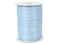 Paper Raffia Ribbon Twisted 1/4" - 100 Yards Roll 100% Natural Fibers Choose Color (Light Blue)