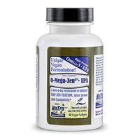 NuTru Vegan Omega 3 DHA Supplements: O-Mega-Zen 3 Vegetarian Algae Oil Supplement with 150 mg EPA and 300 mg DHA - Plant Based Omega3 Essential Fatty Acids for Brain, Joint, and Heart - 40 Softgels
