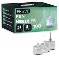 Prove Pen Needles 31 Gauge, 3/16 Inch 5mm (Pack of 100) | Individually Wrapped Diabetic Pen Needles 31G 3/16’’ 5mm - 100ct