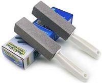 Pumice Cleaning Stone with Handle Toilet Bowl Cleaner Hard Water Ring Remover for Bath/Pool/Kitchen/Household Cleaning 2 Pack