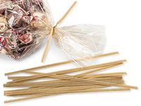Kraft Paper 6" Twist Ties 3/16" Wide - 27 Gauge Single Wire (5 Packs of 2000 Twist Ties) - Wraps-PTK6