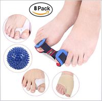 Bunion Corrector Big Toe Straightener Bunion Splints Kit for Treat and Prevent Hammer Toes, Hallux Valgus Pain Relief, Unisex Bunion Sleeve,9Pack