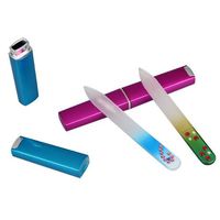 Renovatio Store - 2 Colors Professional Crystal Glass Nail Files + Hard Case