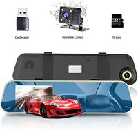 4.3" LCD HD 1080P Car Video Camera,VICTONY Dual Lens Car Camera with 170° Wide Angle Lens and Night Vision (Include 8G Micro SD Card) (Blue)