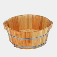 Foot Tub,Chinese Fir Double Ear Barrel， Exquisite Small Foot Bath, Children can Use
