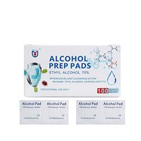 Sengdong Alcohol Formula Wipes Pads(2Packs 100Count) ,70% Alcohol Cotton Slices Sterile Gauze Pads Individually Wrapped Swap Pad Wet Wipe for Outdoor Skin Cleaning Care 66cm