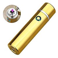 Txdeals4u Revolutionary Flameless Plasma Beam Lighter - Rechargeable - Windproof - Splashproof - Redesigned - Pipes - Bowls - Cigars - Butane/Chemical Free (Gold)