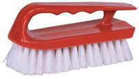 Weiler 44395 Scrub Brush, Finger Grip Handle, White Polypropylene Fill, 6" (Pack of 12)
