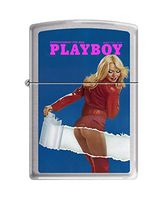 Zippo Playboy Cover March 1975 Pocket Lighter, Brushed Chrome