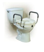Drive Medical (a) Elevated Toilet Seat W/Arms 2-In-1locking Tool-Free Retail