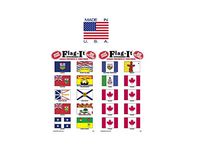 Made in The USA! 2 Packs of Flag-It Canadian Provence Flag Stickers, 40 Canadian Sticker Decals