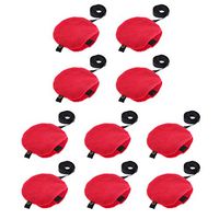 10x Portable Lightweight Smokeless Moxibustion Burner Boxes Moxa Heat Pack Pocket Bags Holders Pouch Red