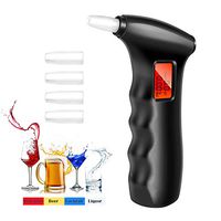 Professional Breathalyzer, Portable Breath Alcohol Tester Digital Alcohol Detector - High Accuracy Semiconductor Sensor Personal Breathalyzers (with 5 Mouthpieces)