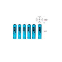 ICR10440 Rechargeable Li-ion Battery 3.7V 350mAh AAA Lithium Battery (6pc Button top)