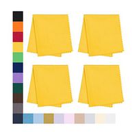 Eyeglass Cleaner Microfiber Cloth - Glasses Cleaner For All Gentle Surfaces, Touchscreens, Smartphones, Camera Lenses, LCD & HD Screens -Yellow, 4 Pack- By OptiPlix