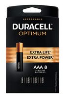 Duracell Optimum AAA Batteries | Premium Triple A 1.5V Alkaline Battery | Convenient, Resealable Package | Made in The USA | 8 Count