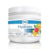 TRU Hydrate | Electrolyte Hydration Powder | Tropical Punch | 50 Servings | Sugar Free, 0 Calories, 0 Carbs - Perfect for Keto | No Artificial Flavors, Colors, or Sweeteners