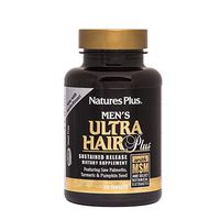 NaturesPlus Men's Ultra Hair Plus, Sustained Release - 60 Tablets - All-Natural Hair Growth Supplement for Men - Promotes Fuller, Healthier Hair - Gluten-Free - 30 Servings