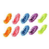 Vosarea 10 PCS Washable Dust Mop Slippers Shoes Cover Microfiber Cleaning House Mop Slippers Floor Dust Hair Cleaners Multi-Function Cleaning Shows Cover for House Kitchen Office