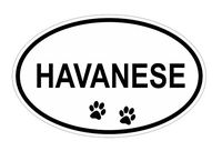 Slap-Art Havanese Oval Vinyl Decal Sticker