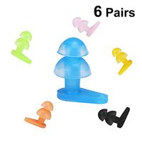 SUPVOX 6 Pairs Swimming Earplugs Silicone Waterproof Ear Protector for Adult Kids Children