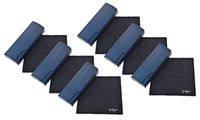 Eyekepper Metal Glasses Case with Microfiber Cleaning Soft Cloth Men Womens (Blue, 6pcs)
