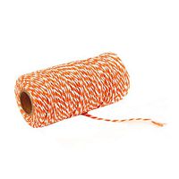 Natural Orange&White Cotton Bakers Twine 100 Meters,Packing String,Durable Rope for Gardening,Decoration,Tying Cake and Pastry Boxes,DIY Crafts & Gift Wrapping Art 2mm