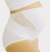Tonus "Nera Lux" Elastic Maternity Brief with Built in Support Band - Large White