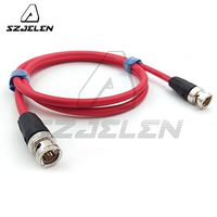 SZJELEN 12G 75 ohm HD-SDI Video Coaxial Cable Neutrik BNC to BNC for 4K Video Camera,50cm (Red Cable)
