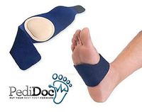 Plantar Fasciitis Arch Support Foot Sleeve Cushion with Gel Therapy - Compression Foot Sleeve for Heel Pain and Flat Feet (Blue)