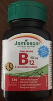 Jamieson Vitamin B12 1200mcg Timed Release, 180 Tablets