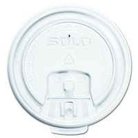 Solo LB3081-00007 White Lock Back Reclosable Plastic Lid - For Solo Paper Hot Cups (Case of 1000)