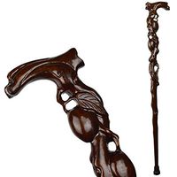 cane Wooden Walking Stick Mahogany Solid Wood Crutches for Men and Women 95Cm HOJZ,C