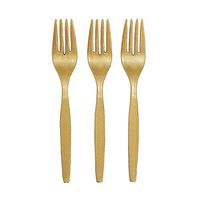 Metallic Gold Plastic Forks