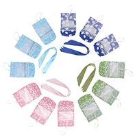 TooGet Empty Sachet Lavender Gift Bags Bow Cotton Linen Bags Custom 3.7x5.5 Inch,12-Pack