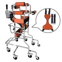 Folding Seniors Standard Walking Frame - 8 Wheels Rising Aid Stable to Prevent Rollover, Adjustable Height - Locking Swivel Wheels, Comfortable Lower Limb Trainer (Size : Women)