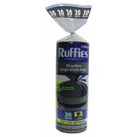 Ruffies 973031 30CT 30GAL Trash Bag, 30 Gallon