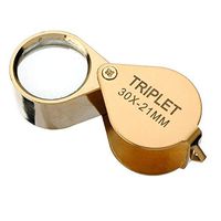 2 Pcs 30X 30X21mm Magnifier Jewelers Gold Eye Tool Jewellery Folding Loupe Glass Lens Magnifying Triplet Glass Jewelry Diamond