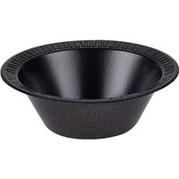 Case of 1000, Dart Foam Bowl, 12 Oz, Black for Hot & Cold Foods