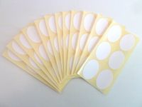 Minilabel Pack Of 90 , 30X20mm Oval , White Paper Labels , Permanent Adhesive Stickers Plain Multi Purpose Sticky Labels