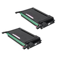 Amsahr CLPK600A Samsung CLPK600A, CLP600 Remanufactured Replacement Toner Cartridge with Two Black Cartridges