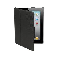 Amzer Shell Portfolio Case Carbon Fibre Texture for Apple iPad 2 - Black (AMZ90811)