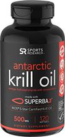 Aceite De Krill Antartico (500Mg) Con Omega-3 Epa, Dha Y Astaxantina (120 Mi.