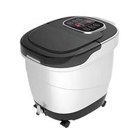 Foot Massagers Foot Bath Electric Massage Automatic Footbath Foot Massage Machine High-Heating Foot Bath Barrel Home Temperature Footbath Massage Tools (Color : White, Size : 46.437.841cm)