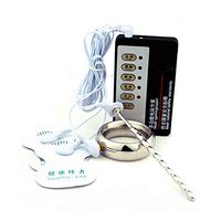 Jinqian Metal Electró Shock Pēn-ìs Ríngš Câthéter ùrēthrāl Sound Toy Séxē Product for Male Elēctrìc Stimulation Massager (Ring Size:40mm)